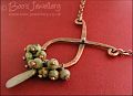 African turquoise and labradorite teardrop cluster necklace