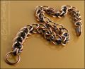 RESERVED:  Antiqued copper loop in loop bracelet with hook clasp