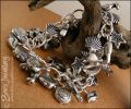 Seaside themed charm bracelet with toggle clasp - made to order