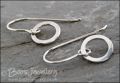 Sterling silver really wee hammered ring earrings