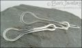 Sterling silver highly polished teardrop loop earrings