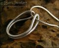 Sterling silver polished horseshoe loop pendant