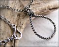 Twisted Sterling silver knotted loop pendant