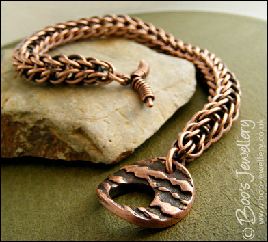 Full Persian weave chain maille toggle bracelet