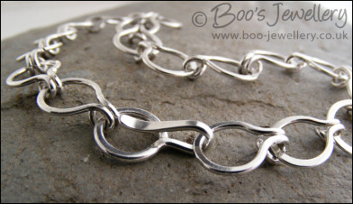Sterling silver round link bracelet - made to order