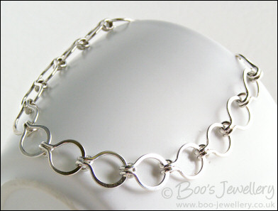 Sterling silver round link bracelet - made to order