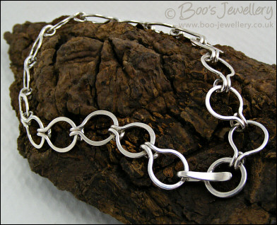 Sterling silver round link bracelet - made to order