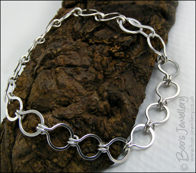 Sterling silver round link bracelet - made to order
