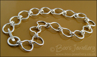 Sterling silver round link bracelet - made to order