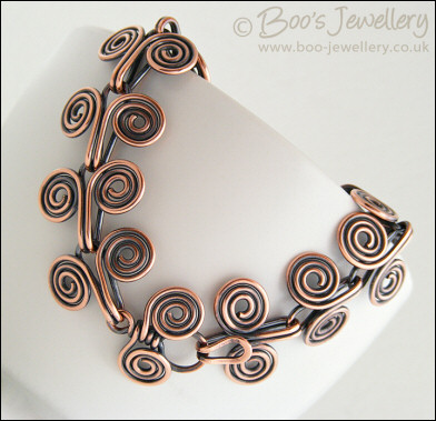Antiqued copper Egyptian coils bracelet