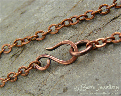 Copper and bronze flower garland necklace