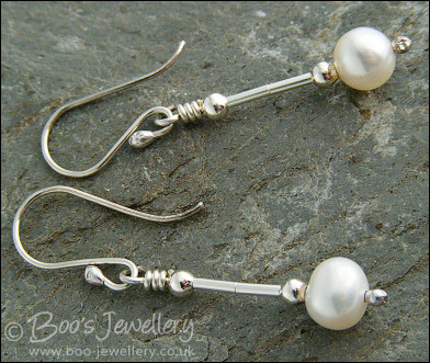 Elegant creamy pearl earrings - made to order
