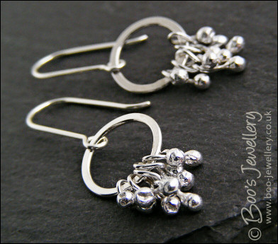 Sterling silver raindrop ring earrings - made to order