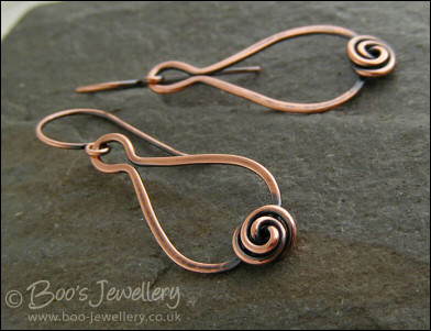 Rosebud knot teardrop earrings - made to order