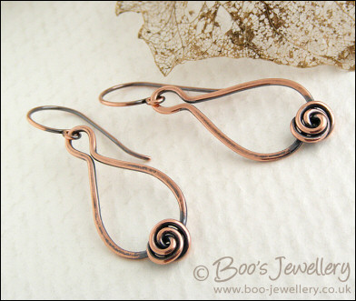 Rosebud knot teardrop earrings - made to order