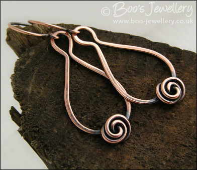 Rosebud knot teardrop earrings - made to order