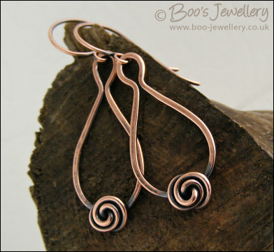 Rosebud knot teardrop earrings - made to order