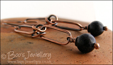 Long alternating chain link earrings