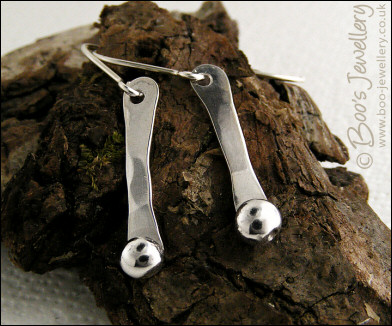 Sterling silver pebble earrings  - oops price!