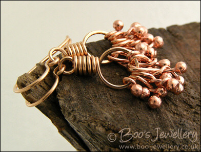 Bronze molten raindrop loop earrings - made to order