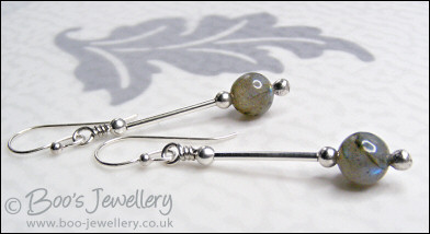 Elegant dangles of labradorite and Sterling silver