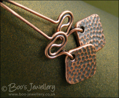 Square dotty charms and squiggle link earrings