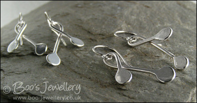 Sterling silver asymmetric teardrop earrings