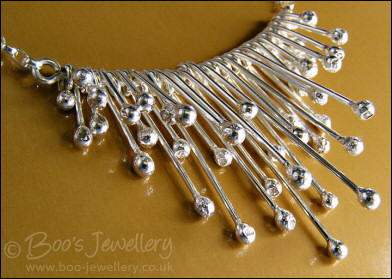 Sterling silver raindrops necklace