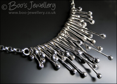 Sterling silver raindrops necklace