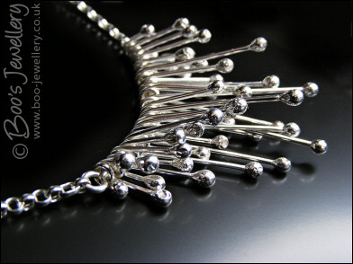 Sterling silver raindrops necklace