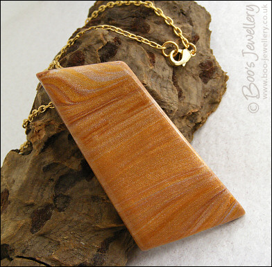 Polymer clay geometric pendant