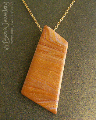 Polymer clay geometric pendant