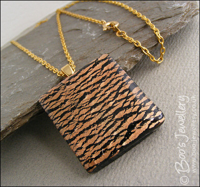 Faux dichroic glass style polymer clay pendant