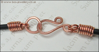 Hammered copper paddle necklace