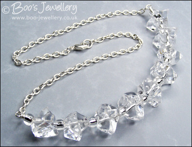 Ice Queen necklace and earrings - party wear - made to order